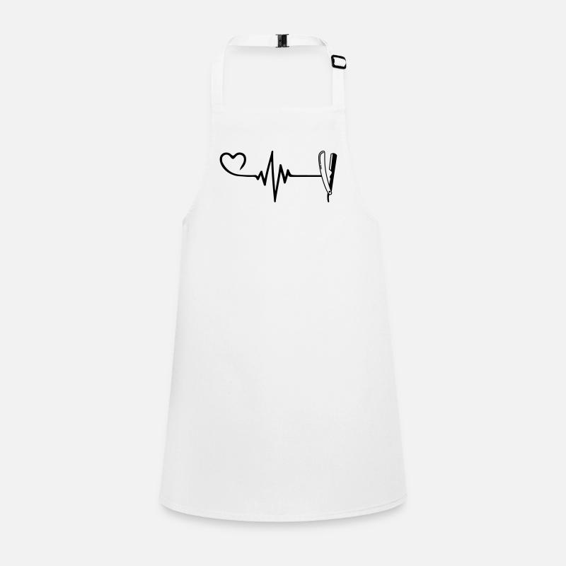 Rasage Barber Pulse Heart Love Tablier Enfant