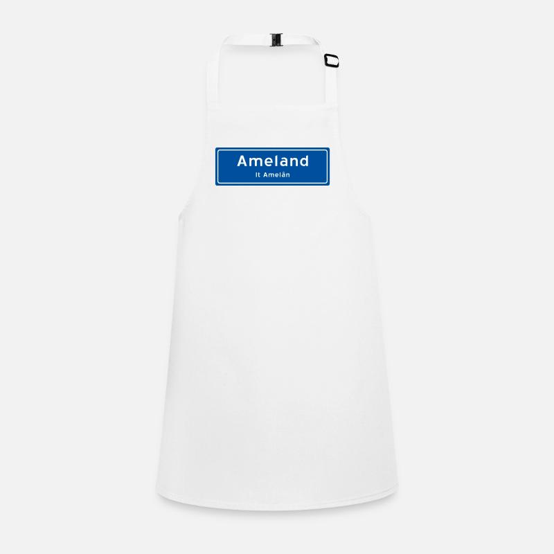 Panneau de nom de lieu d’Ameland Tablier Enfant