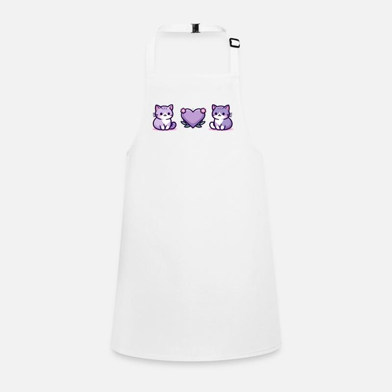 Katzen mit großem Herz Schürze für Kinder