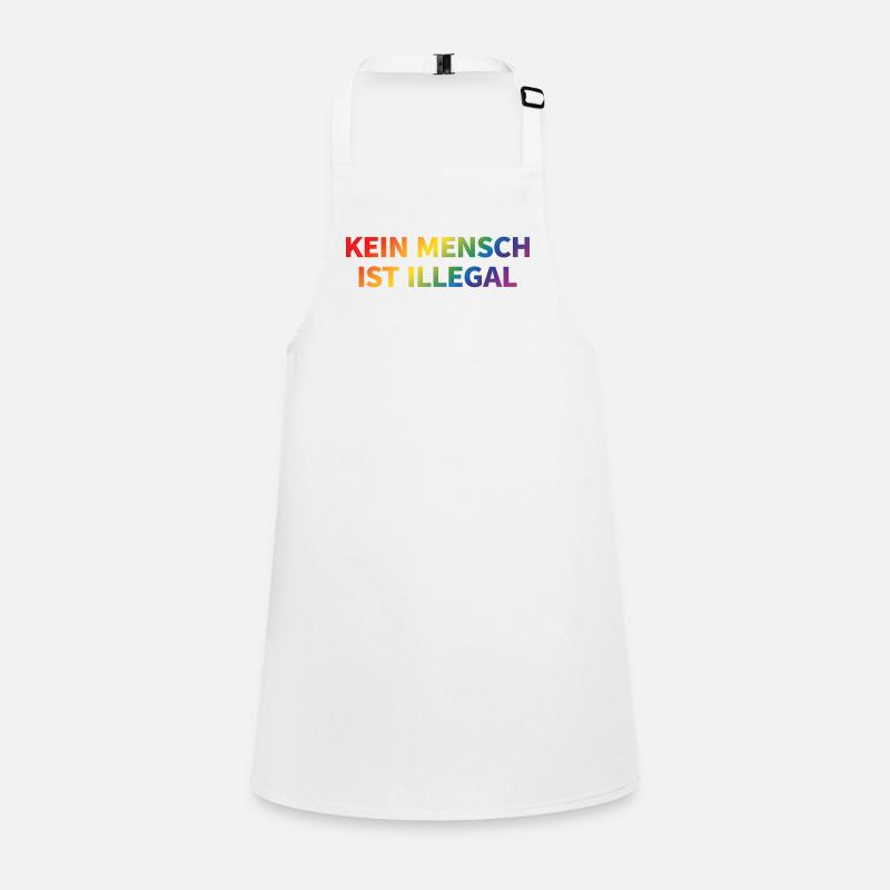 No One Is Illegal Rainbow Children's Apron