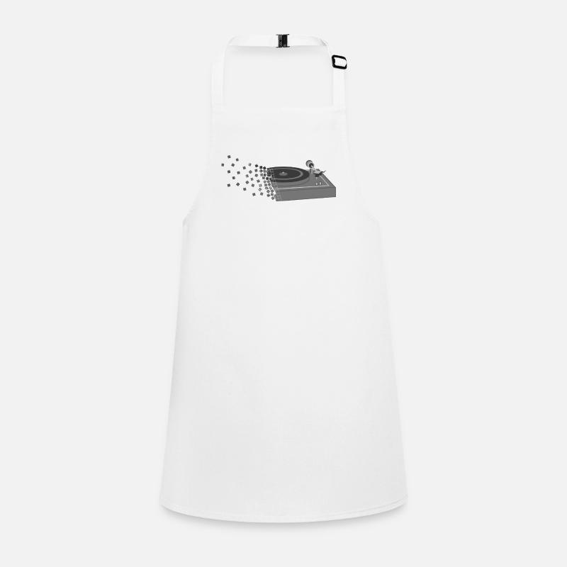 record player - Children's Apron - white