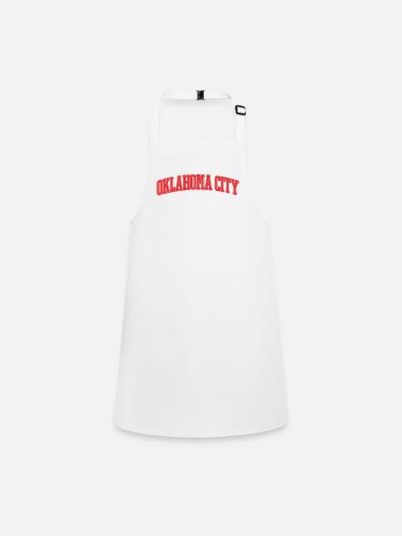 Oklahoma City Varsity Lettering - Children's Apron - white - Front
