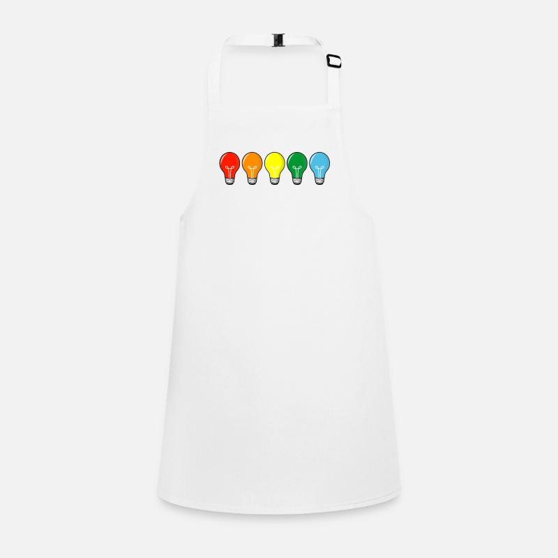 colored light bulbs Children's Apron