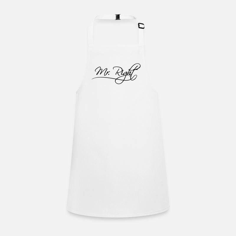 mr right bester ehemann husband text junggesellena Schürze für Kinder