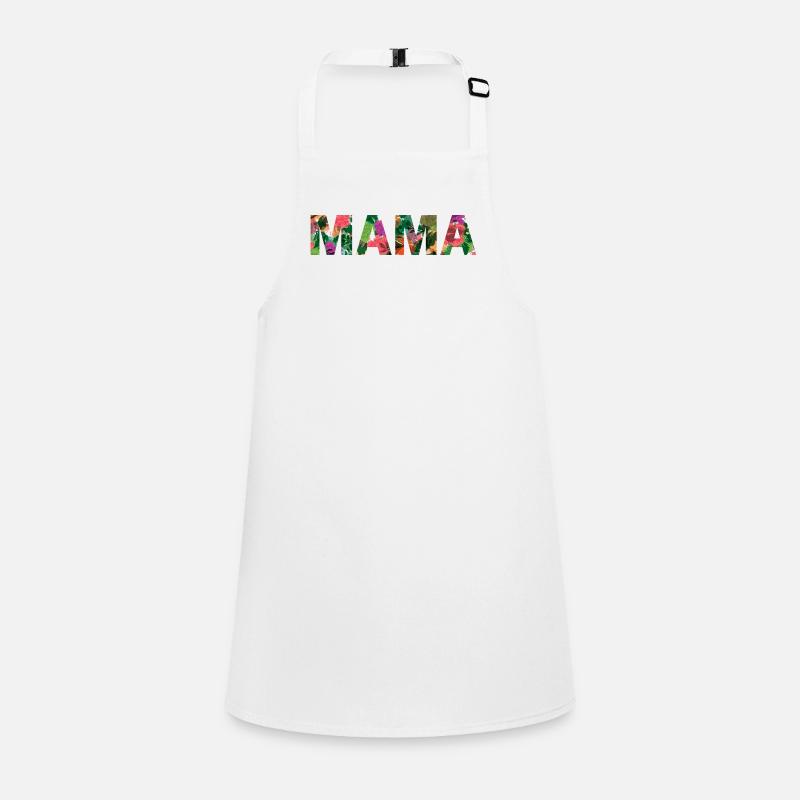 MAMA Tropenblüten Muster - Muttertag, Geburt Schürze für Kinder