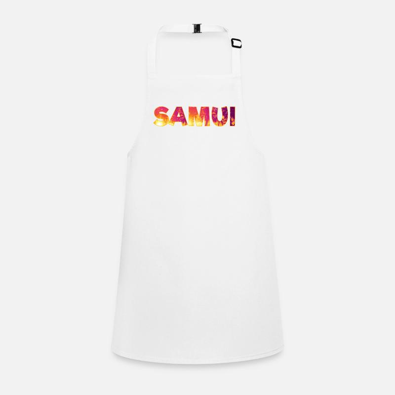 Souvenir de vacances de l’île Koh Samui en Thaïlande Tablier Enfant