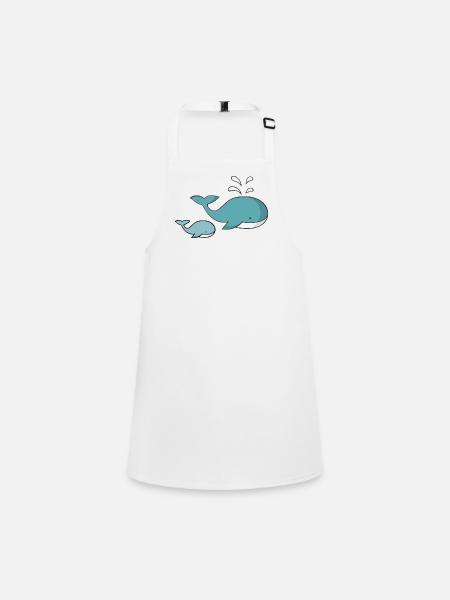 baleine - Tablier Enfant - blanc - Devant