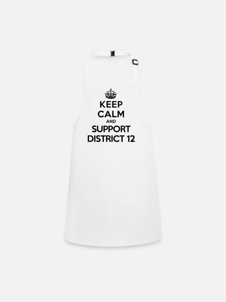 Keep calm and support District 12 (Hunger Games) - Tablier Enfant - blanc - Devant