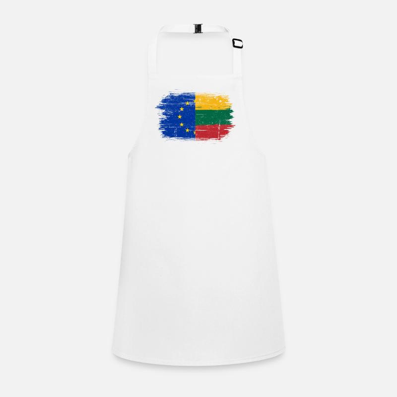 Mélange de drapeaux de l’UE et de la Lituanie Tablier Enfant