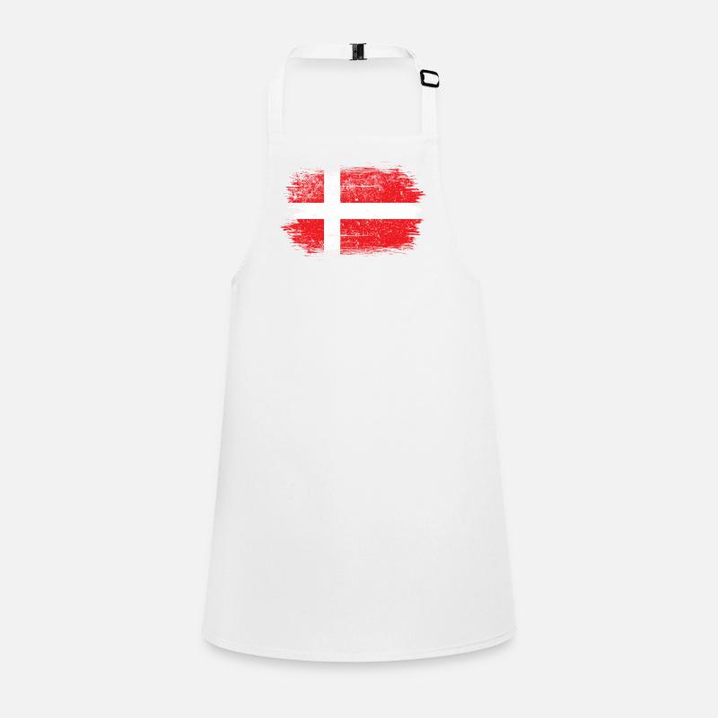 Brushstroke Danish Flag Children's Apron