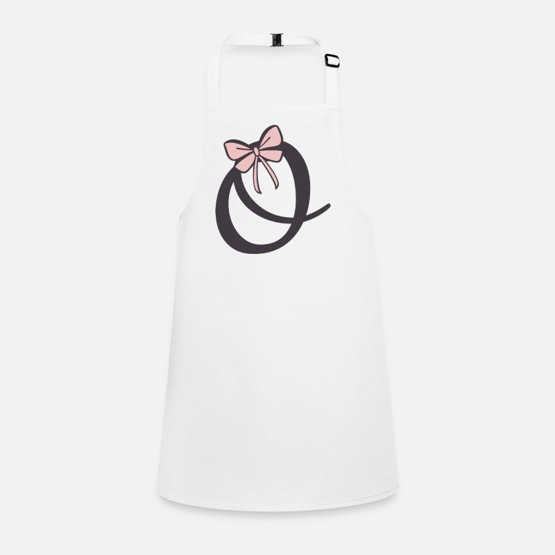 Initial letter O Ribbon Children's Apron