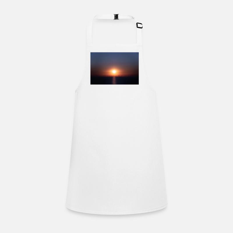 Sunset Wind Farm Silhouette Children's Apron