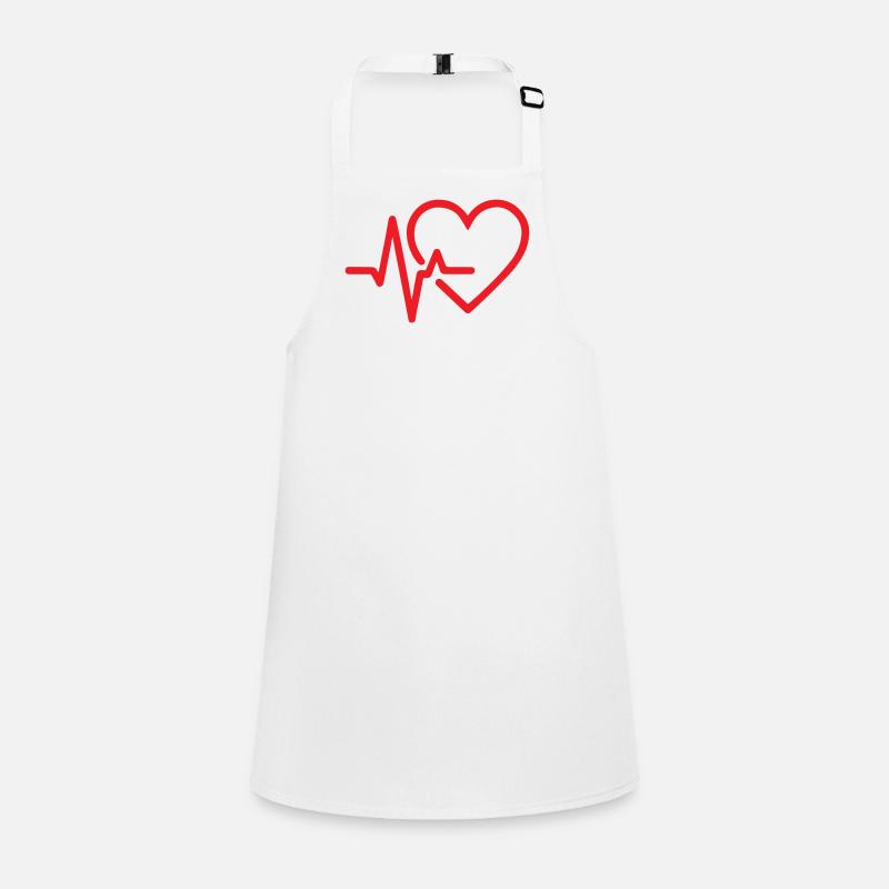 Conception de l’ecg Heartbeat Heart Line Tablier Enfant