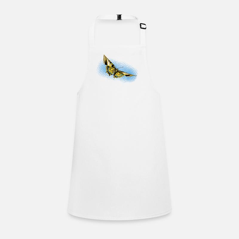 Papillon jaune Accent bleu Tablier Enfant