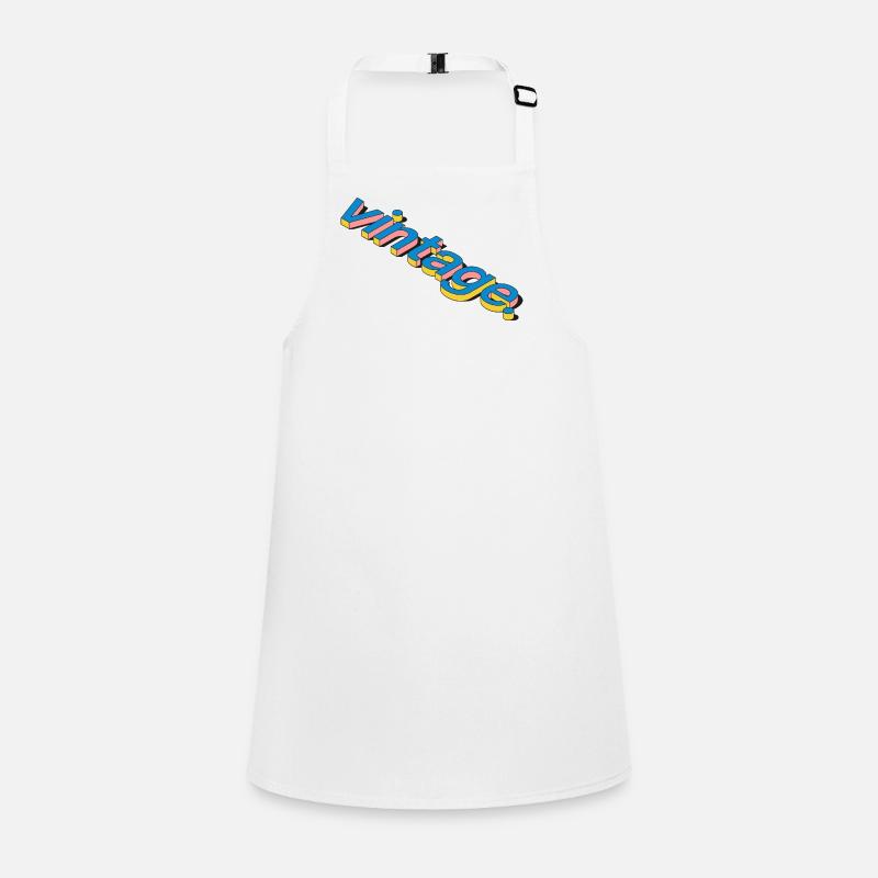 Vintage Retro 3D Typography Design Children's Apron