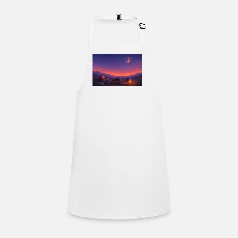 Moonlit Night Knight by the Fire Children's Apron