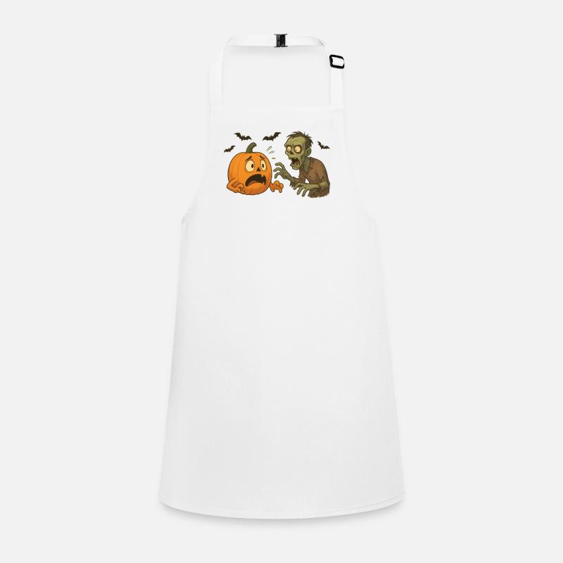 Pumpkin Panic and Zombie Children's Apron