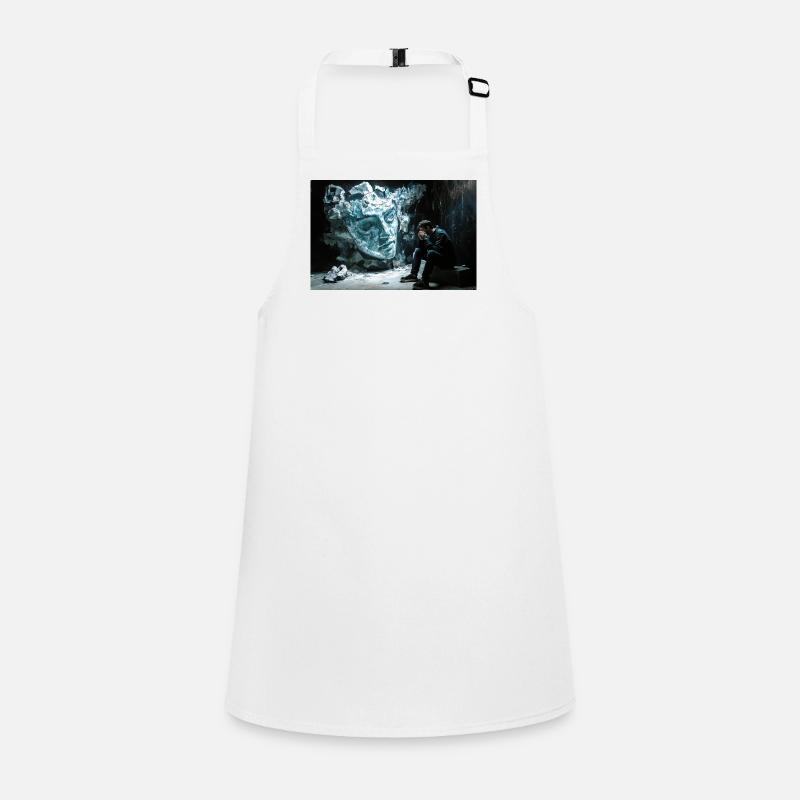 Broken statue, pensive man Children's Apron