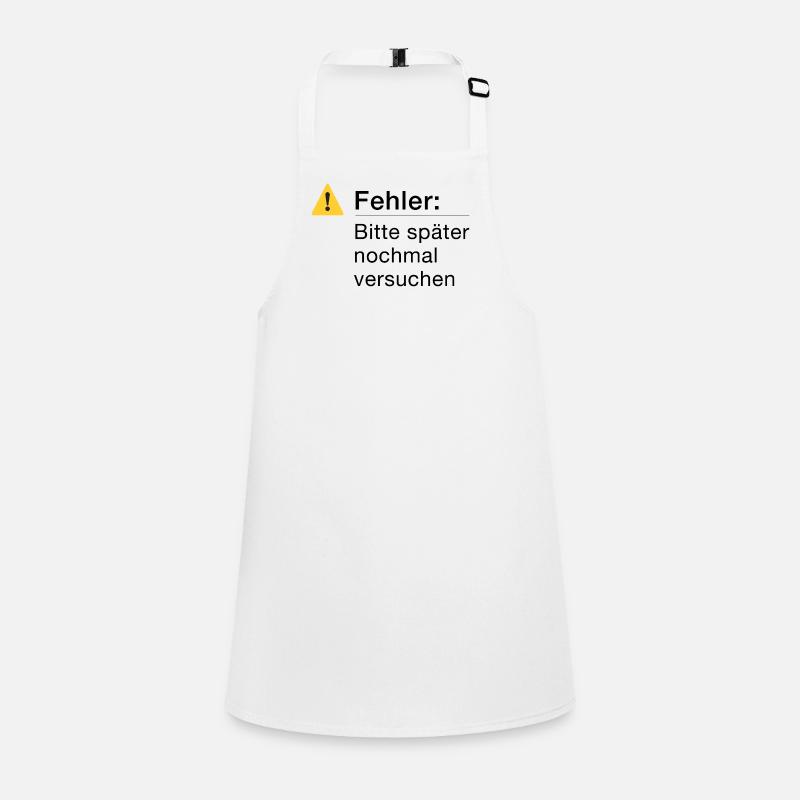 Fehler: Bitte noch einmal versuchen, Informatik Schürze für Kinder