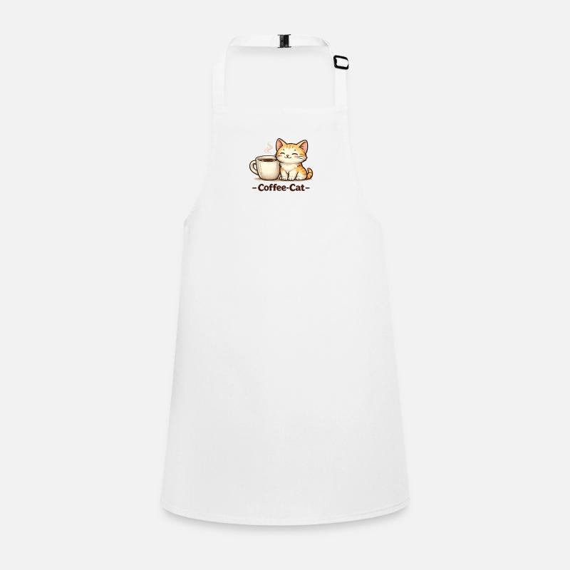 Illustration du chaton au café Tablier Enfant