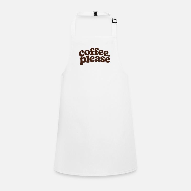 Coffee please Retro Schriftzug Schürze für Kinder