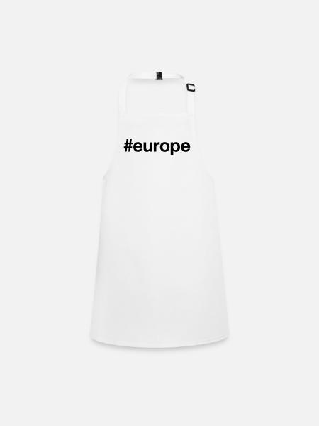 EUROPA Europe Hashtag - Tablier Enfant - blanc - Devant
