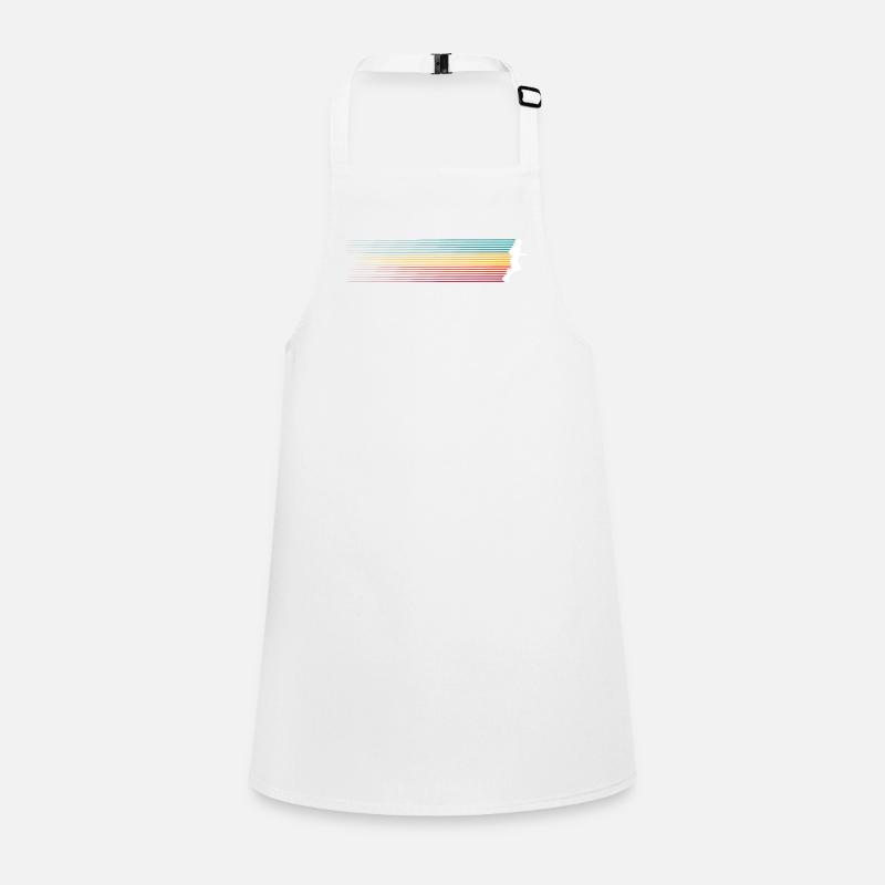 Rainbow Stripes Run Silhouette Children's Apron