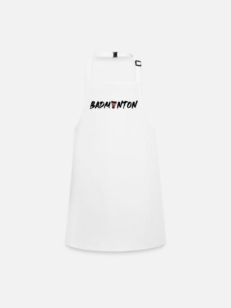 badminton symbol - Children's Apron - white - Front
