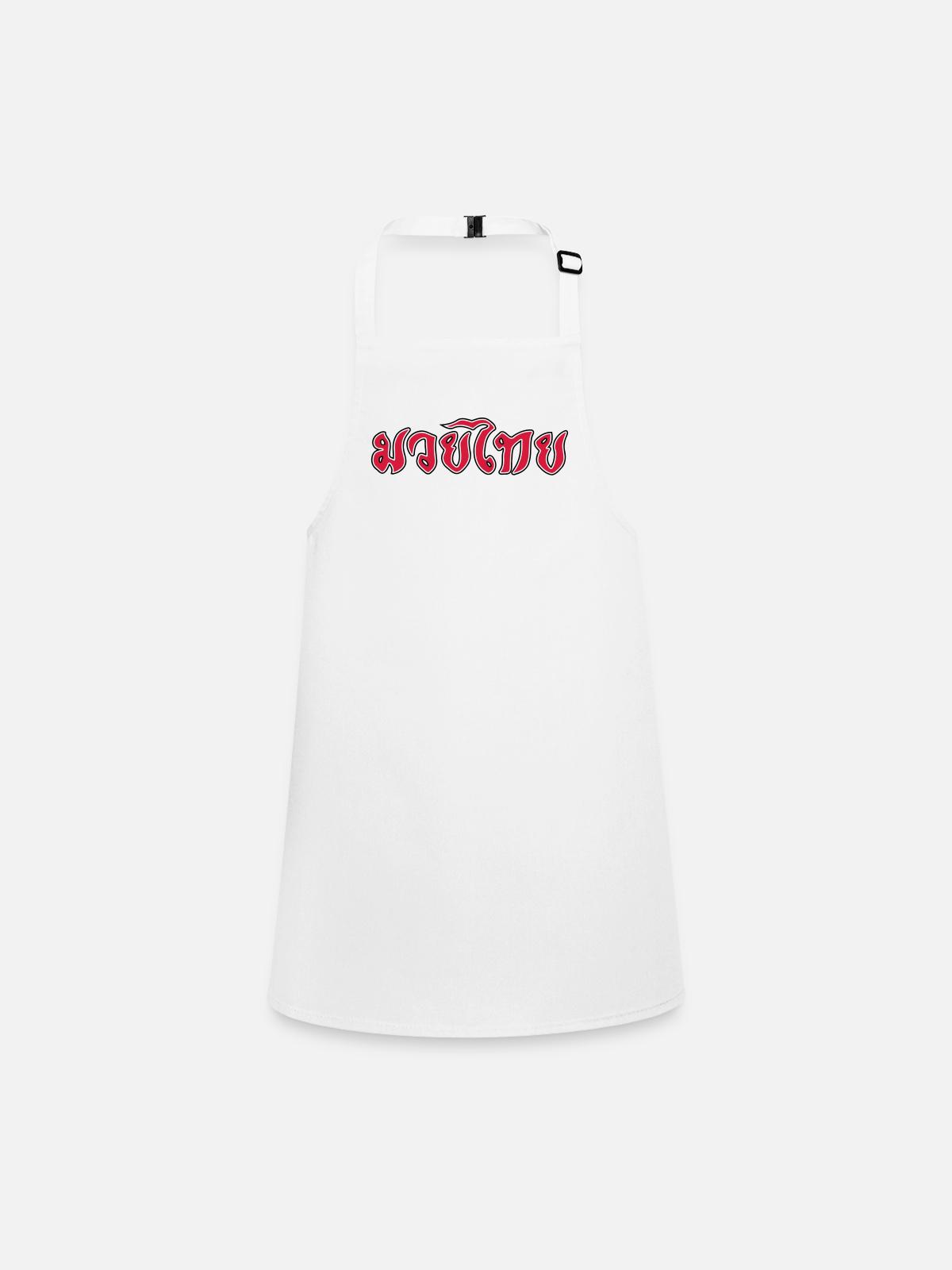 Muay Thai Script - Tablier Enfant - blanc - Devant