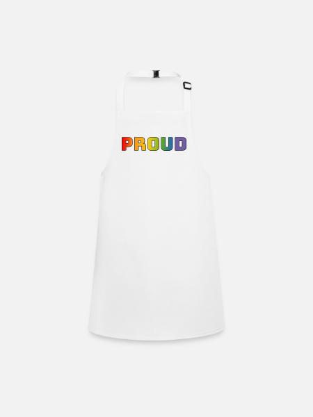 Rainbow proud black - Children's Apron - white - Front