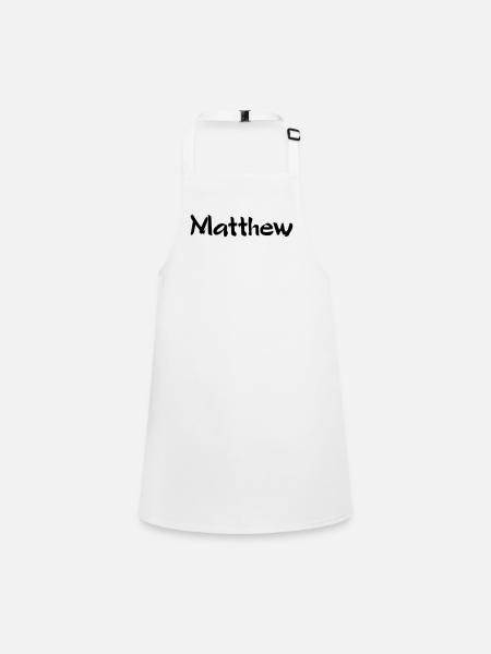 Matthew - Tablier Enfant - blanc - Devant