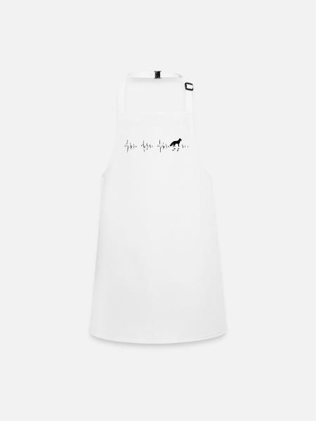 Heartbeat fox - Children's Apron - white - Front