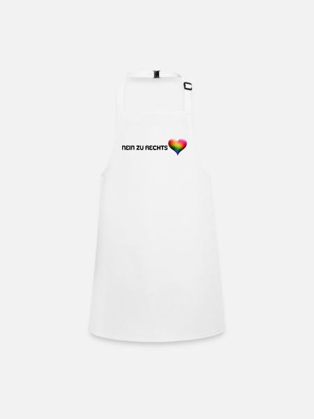 No to the Right - Children's Apron - white - Front