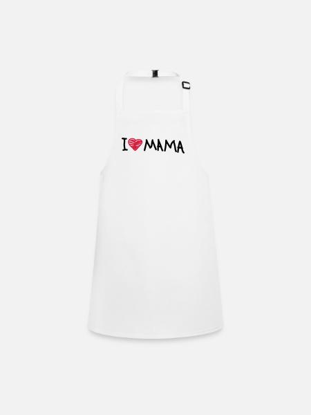 i_love_mama - Children's Apron - white - Front