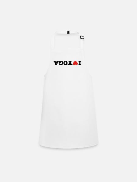 I love yoga - Children's Apron - white - Front