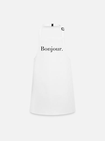 Bonjour - Tablier Enfant - blanc - Devant