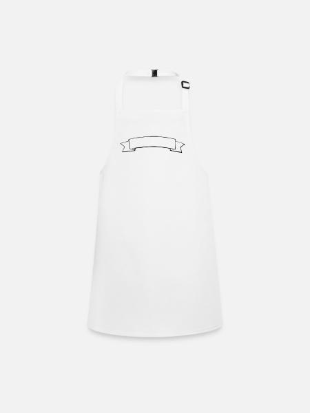 Decorative Banner, Text Frame Title/Heading - Children's Apron - white - Front