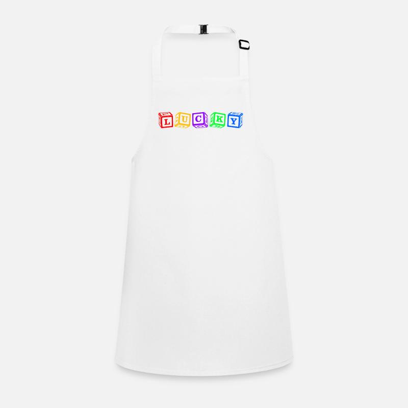 Lucky – Conception colorée de lettres en cube 3D Tablier Enfant