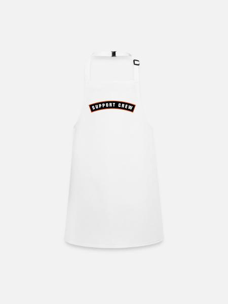 SUPPORT CREW Patch - Children's Apron - white - Front