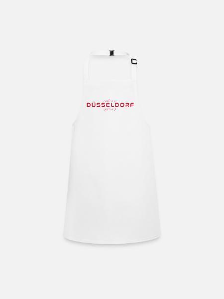 T-shirt Düsseldorf – Style Skyline & Rhin - Tablier Enfant - blanc - Devant
