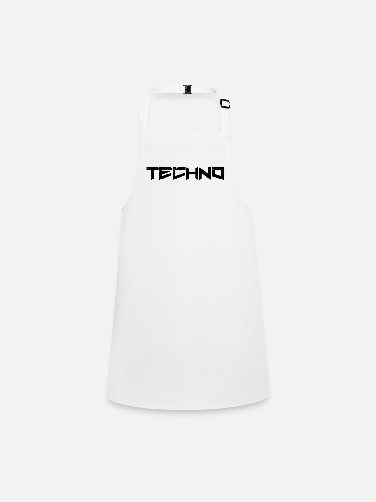 Techno - Tablier Enfant - blanc - Devant