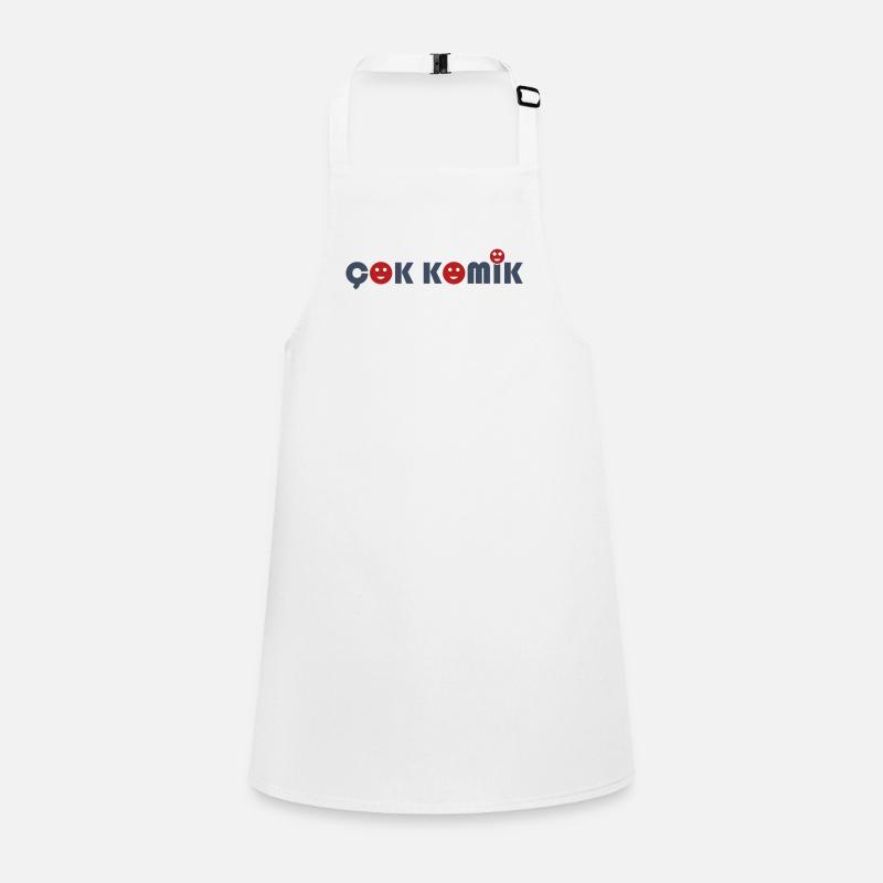 cok komik 3xsmiley grey red Schürze für Kinder