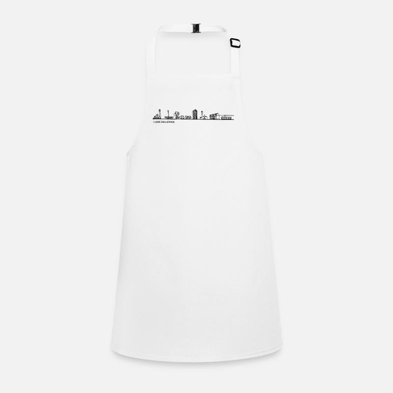 Skyline folding rule black Children's Apron
