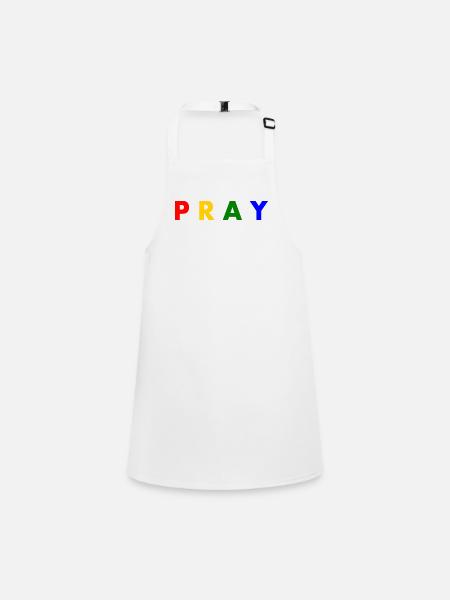 Pray - Children's Apron - white - Front
