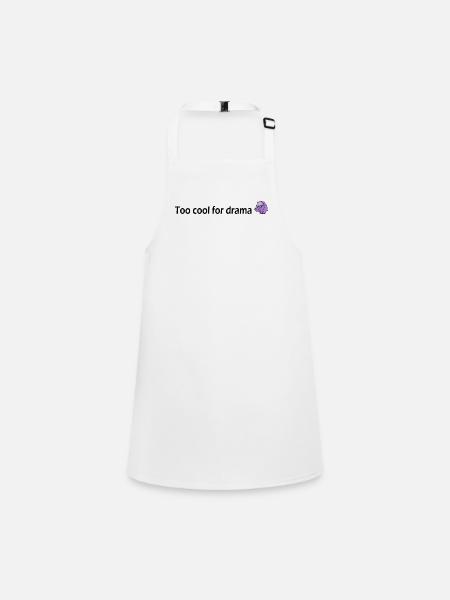 Too cool for drama Hippopotamus - Children's Apron - white - Front