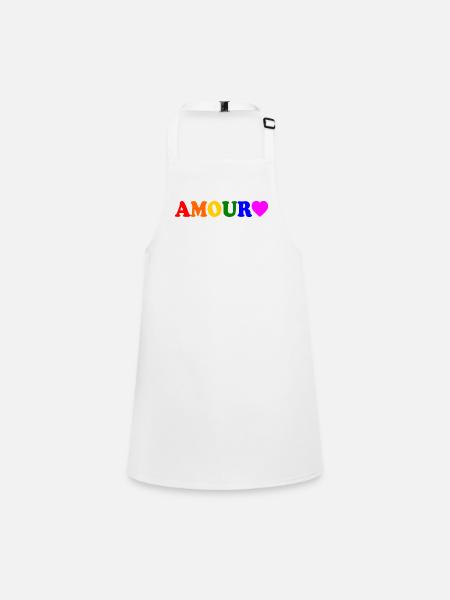 Amour - Children's Apron - white - Front