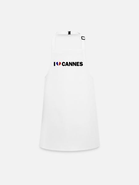 I love Cannes France - Children's Apron - white - Front