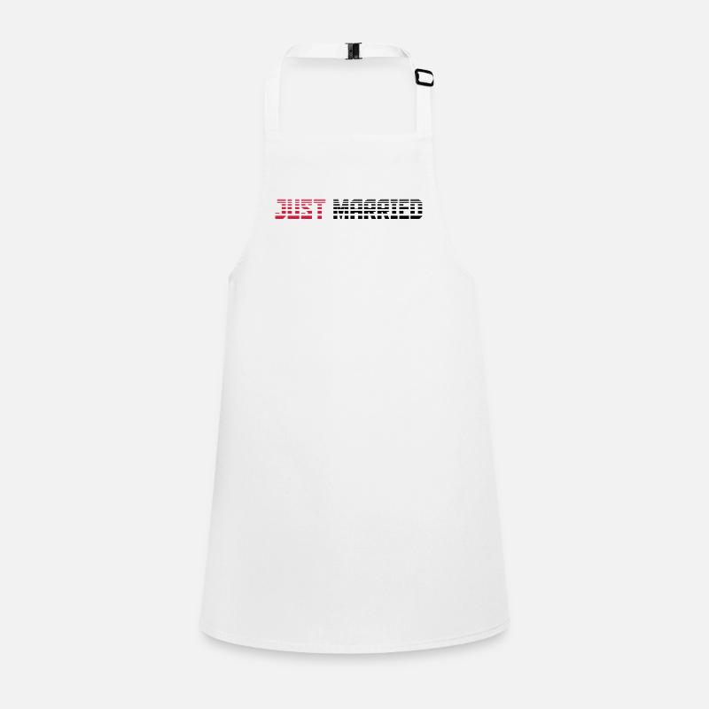 Just Married texte Logo Design Tablier Enfant