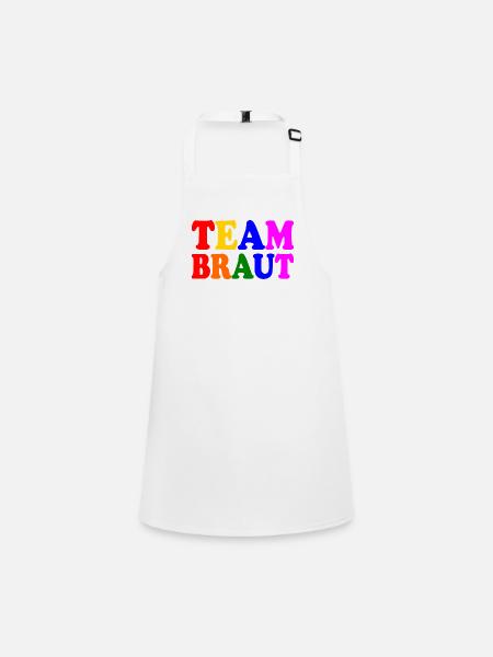 Team braut - Schürze für Kinder - Weiß - Vorne