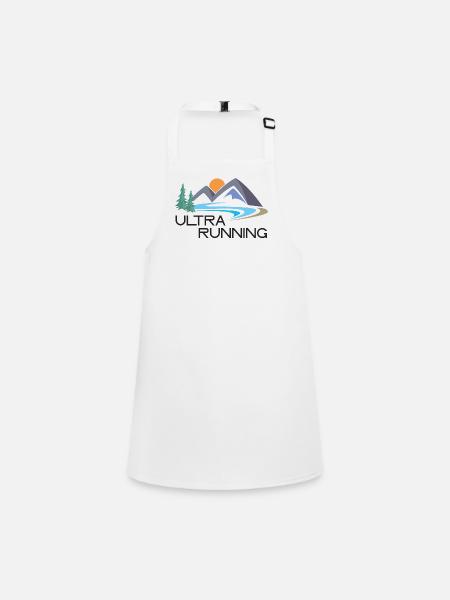 Ultra Running - Children's Apron - white - Front